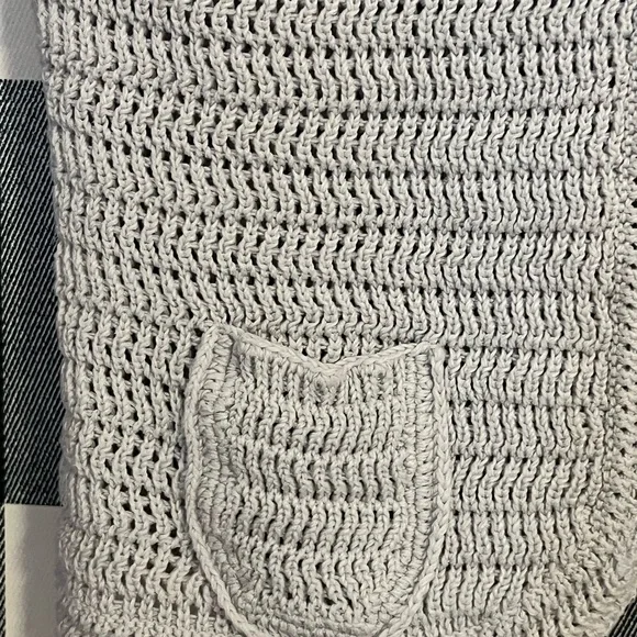 Banana Republic 100%cotton crochet jacket size XS gray color - Picture 4 of 6